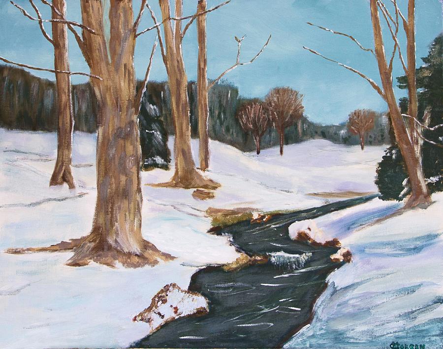 Winter Solitude Painting by Cynthia Morgan