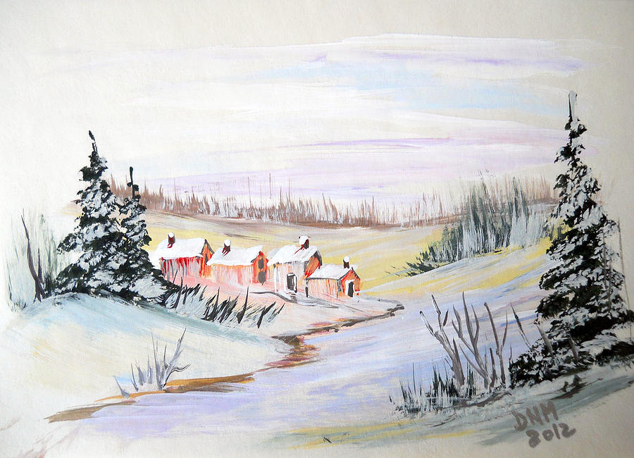 Winter Story 3 Painting by Dorothy Maier