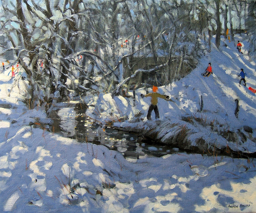 Winter Painting - Winter Stream by Andrew Macara