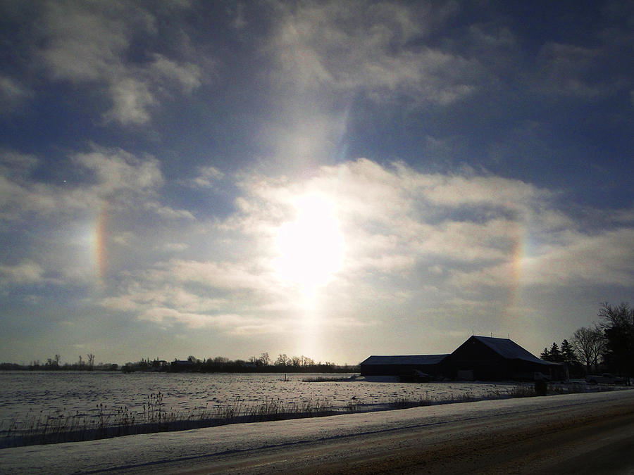 Winter Sun Dogs Mixed Media by Bruce Ritchie