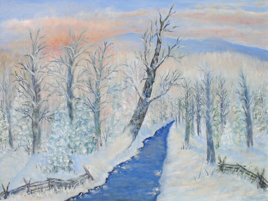 Winter Painting - Winter Sunrise by Ben Kiger Winter Painting - Winter Sunrise by Ben Kiger