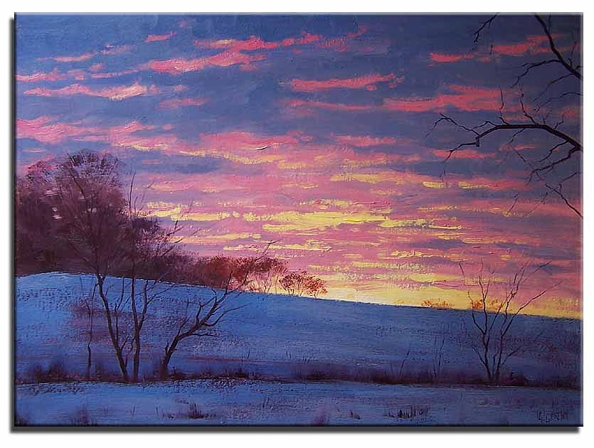 Winter Sunrise Painting by Graham Gercken