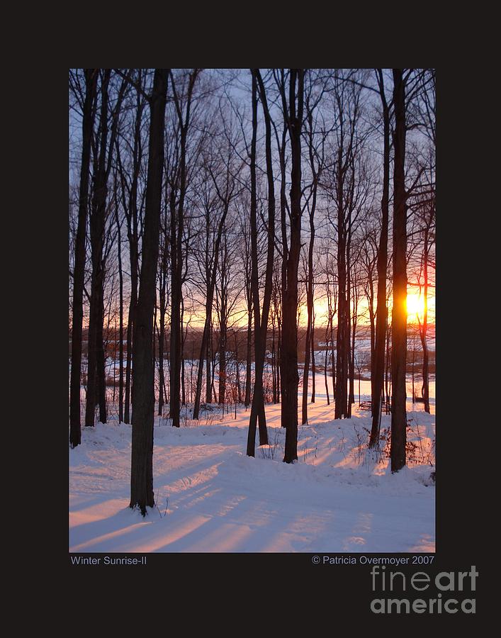 Winter Sunrise-II Photograph by Patricia Overmoyer
