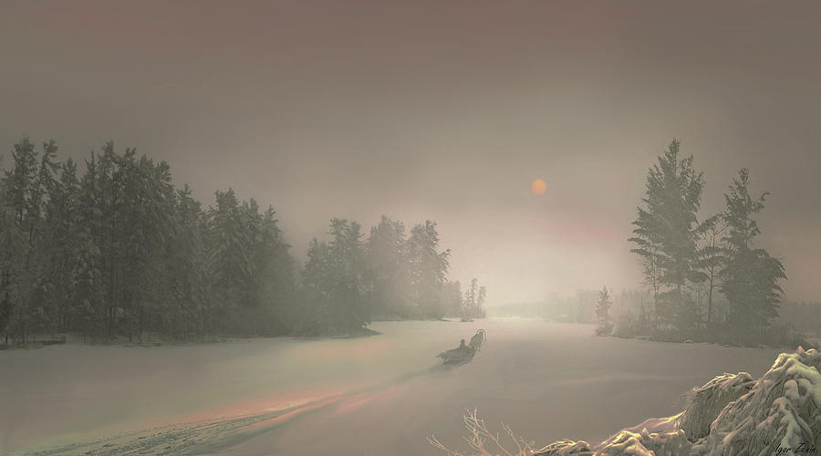 Horse Digital Art - Winter Sunset by Igor Zenin Horse Digital Art - Winter Sunset by Igor Zenin