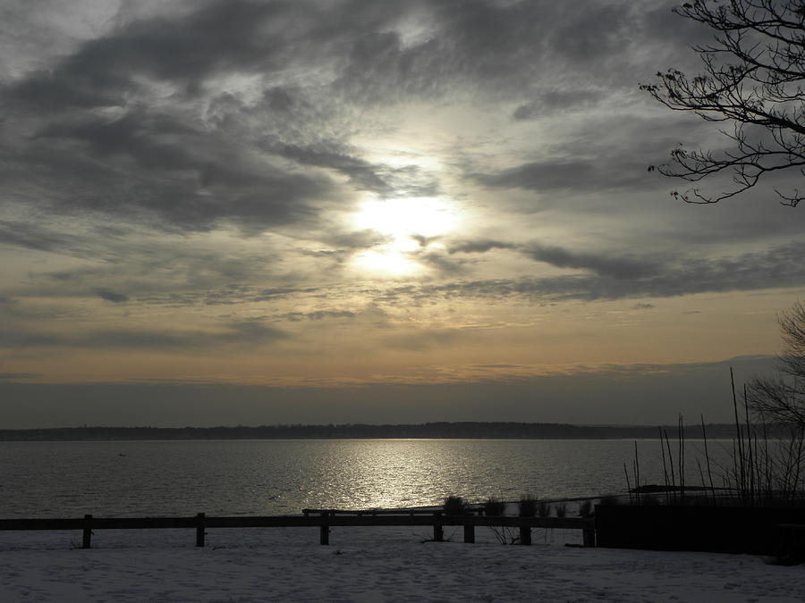 winter sunset in Rhode Island Photograph by Kim Galluzzo Wozniak