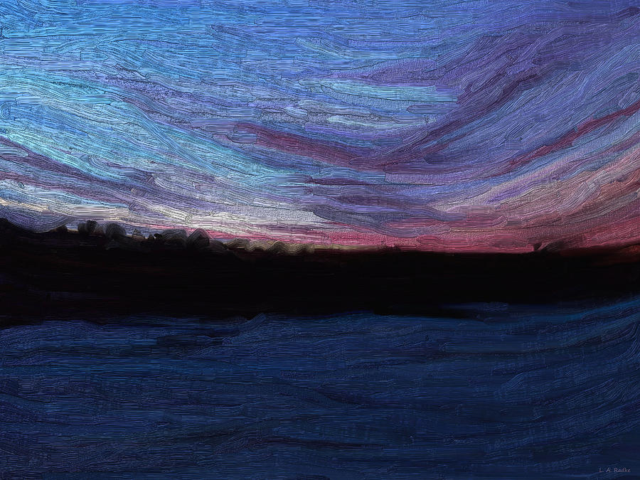 Winter Sunset Digital Art by Lauren Radke