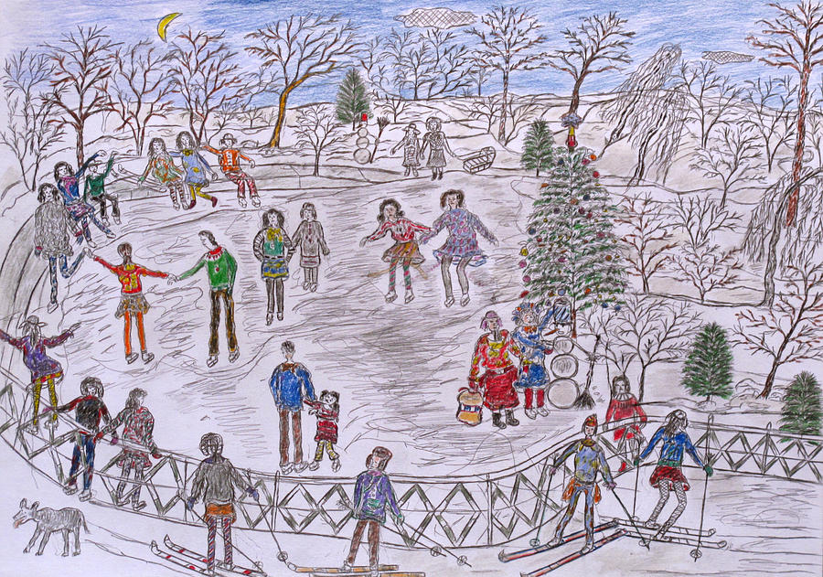 Winter Drawing - Winter wonder-story by Yuriy Mkhitaryants