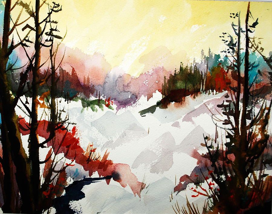 Winterlude in Muskoka Painting by Wilfred McOstrich
