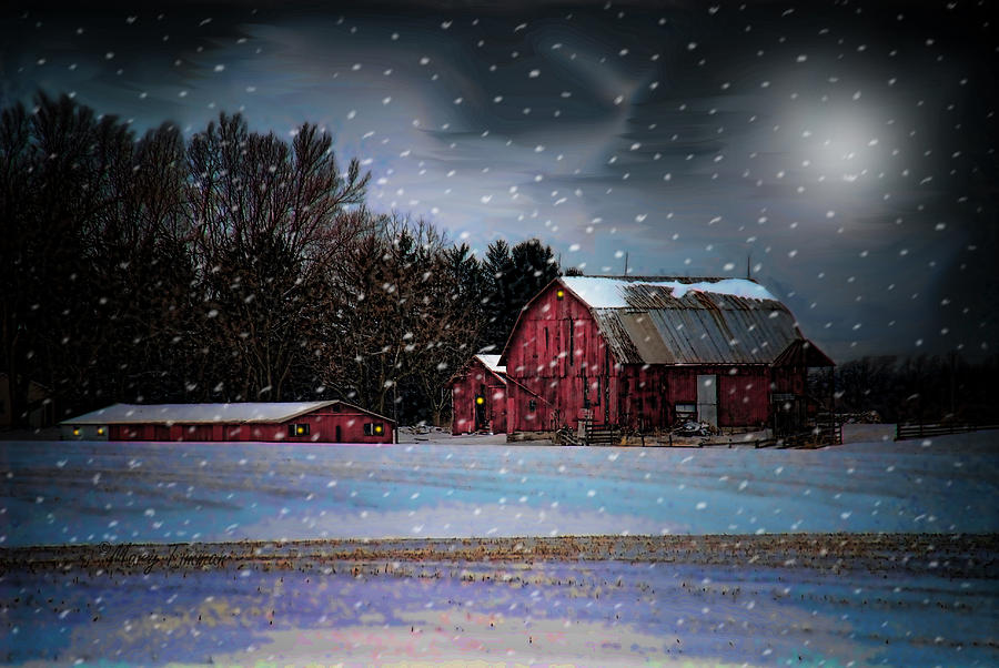 Winters Night Photograph by Mary Timman