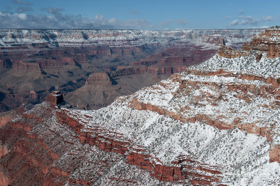 Winters Touch at the Grand Canyon Photograph by Sandra Bronstein