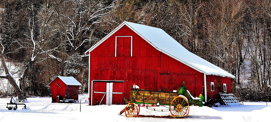 Wintertime on the farm Photograph by Dave Sandt