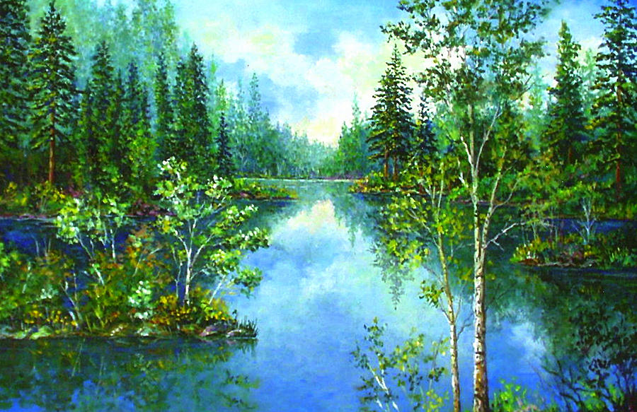 Wisconsin Summer Painting by Lou Ann Bagnall