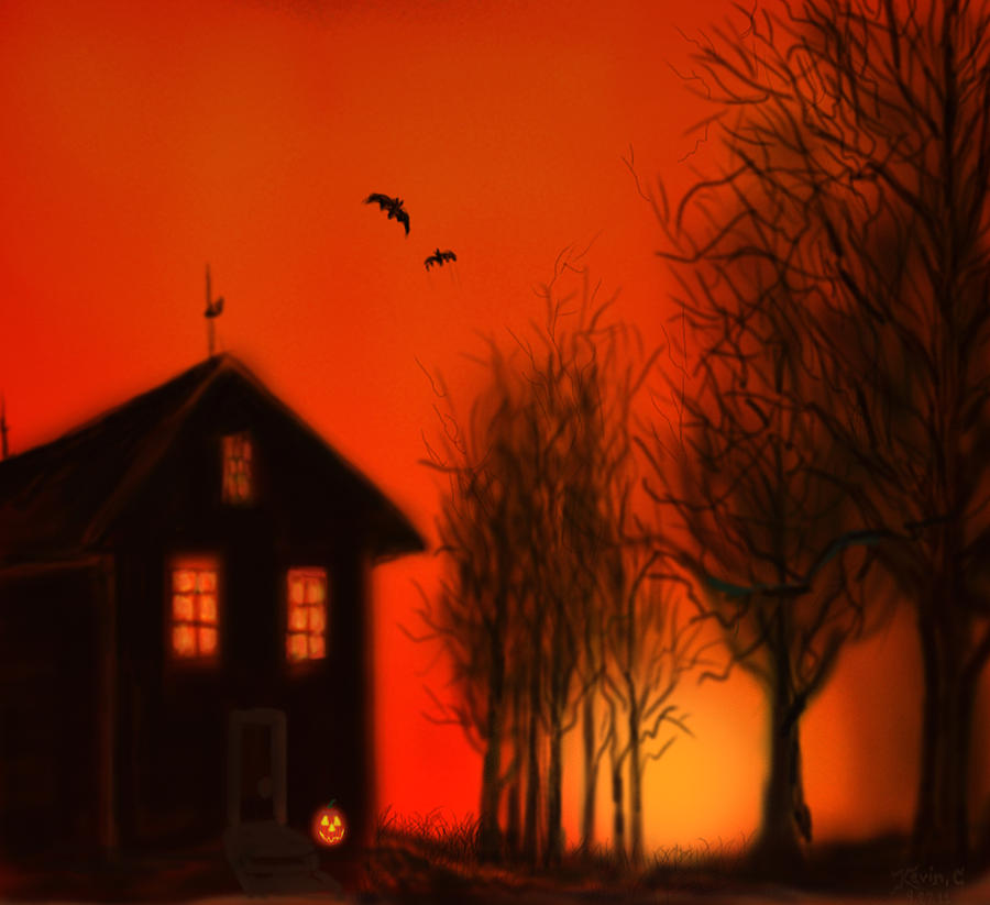 Witching Hour is close at hand Painting by Kevin Caudill