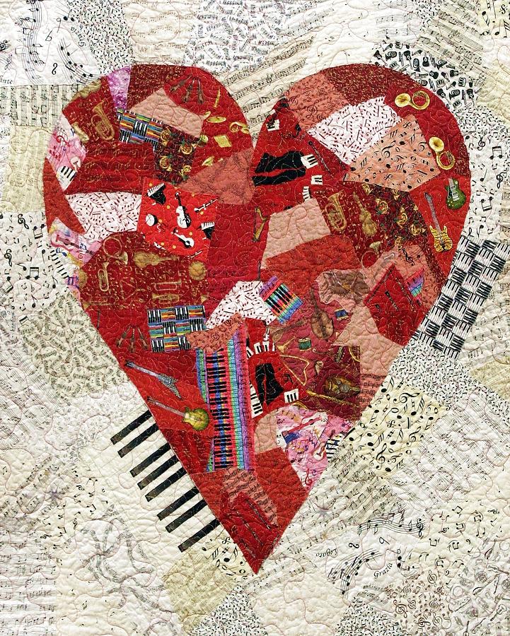 Music Tapestry - Textile - With a Song in My Heart by Loretta Alvarado