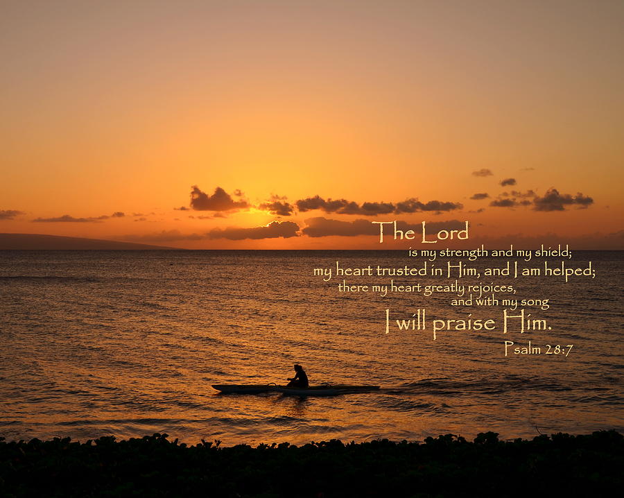Sunset Photograph - With My Song I Will Praise Him by Jeanne Geidel-Neal