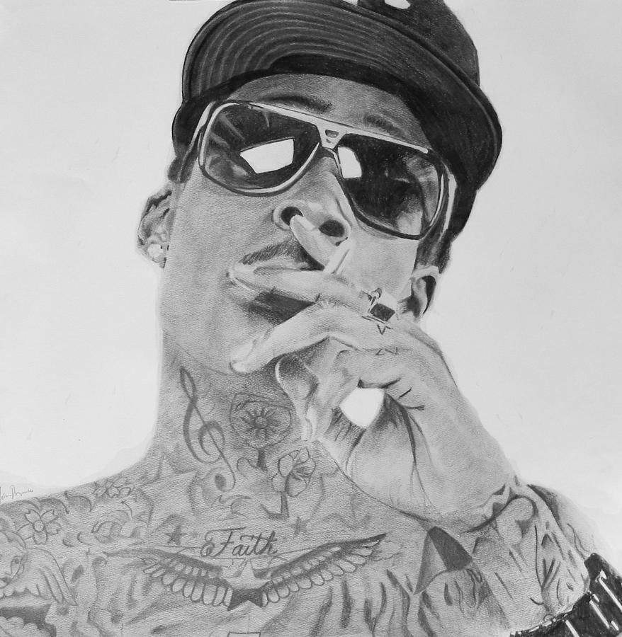 wiz khalifa smoking drawing