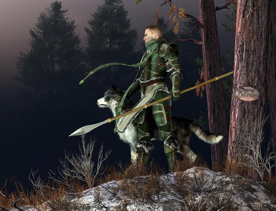 Wolf Knight Digital Art by Daniel Eskridge