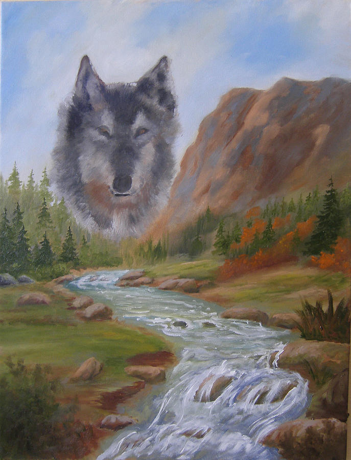 Wolf Mountain Painting by Mark Perry - Fine Art America