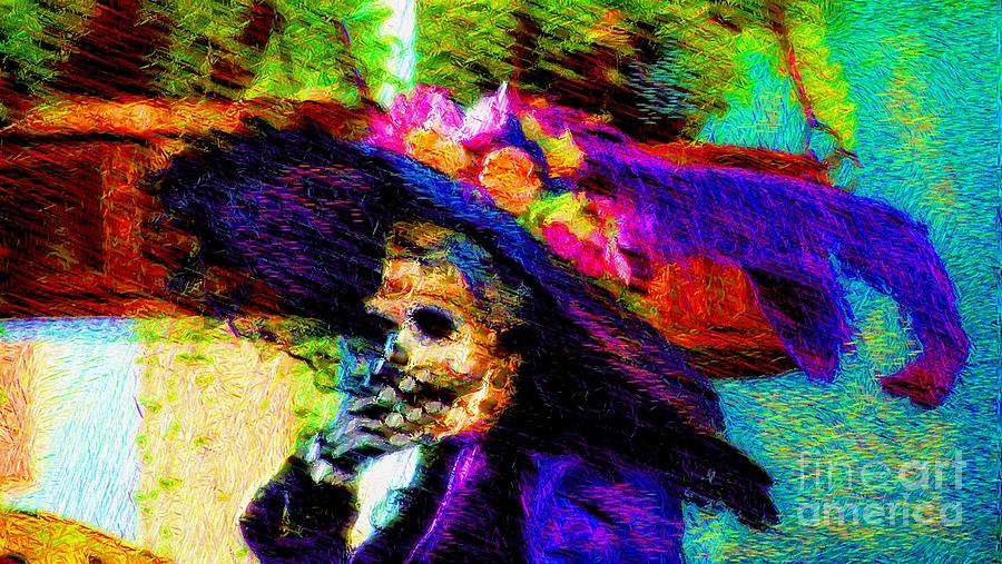 Woman In Day Of The Dead Play Revisited Photograph by John  Kolenberg