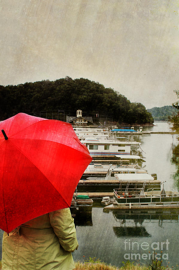 Woman in Rain Photograph by Stephanie Frey