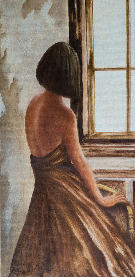 Woman In The Window Painting By Ruthe Dawes Fine Art America