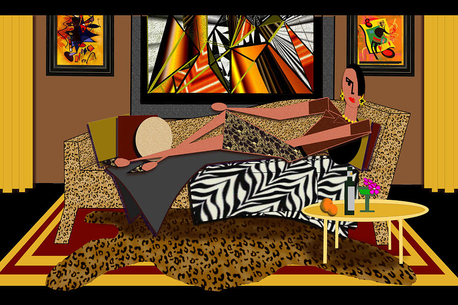 Woman on a Chaise Lounge Digital Art by Jann Paxton