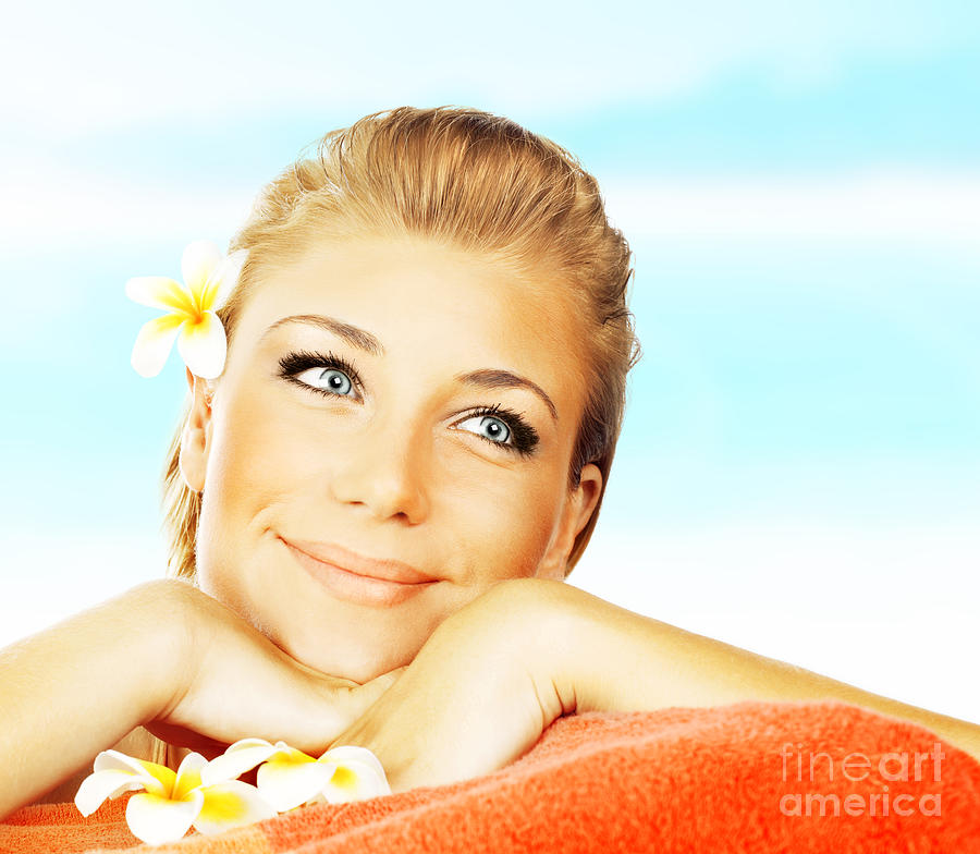 Woman On Spa Massage Bed On The Beach Photograph By Anna Om Pixels 6262