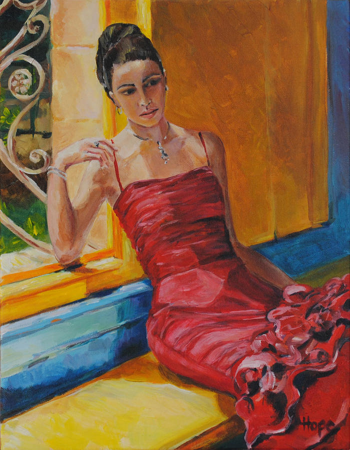 Woman Reflecting Painting by Hope Bruens | Fine Art America