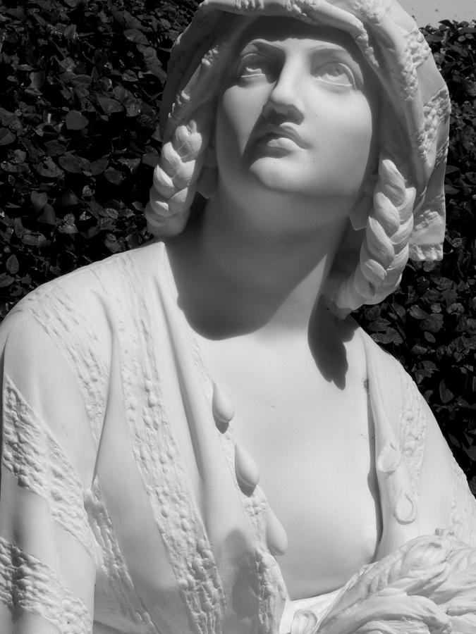 Woman Sculpture Braided Hair Breast Photograph by Jeff Lowe