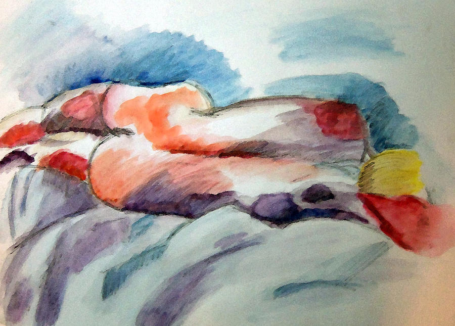 Woman sleeps Painting by Shelley Bain