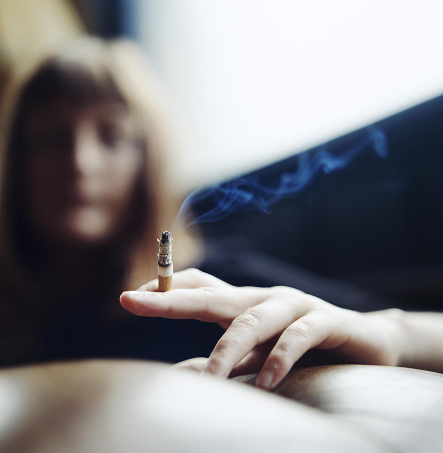 Tobacco Photograph - Woman Smoking by Cristina Pedrazzini