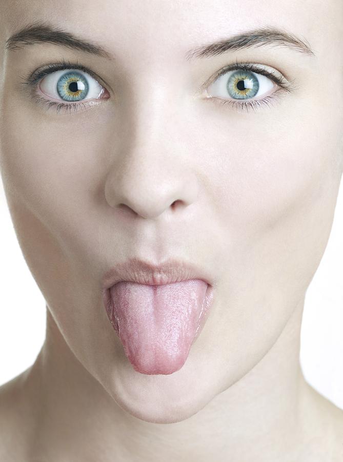 Woman Sticking Her Tongue Out Photograph By Fine Art America 
