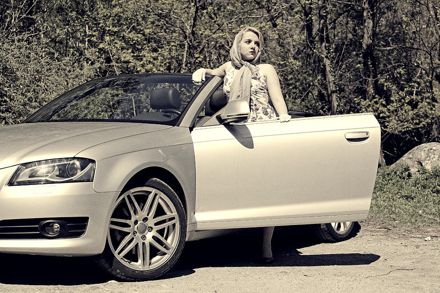 Woman With Convertible Photograph by Joana Kruse