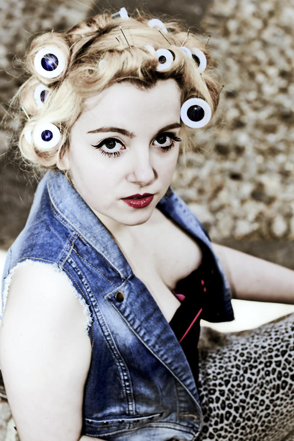 Young Photograph - Woman With Curlers by Joana Kruse Young Photograph - Woman With Curlers by Joana Kruse