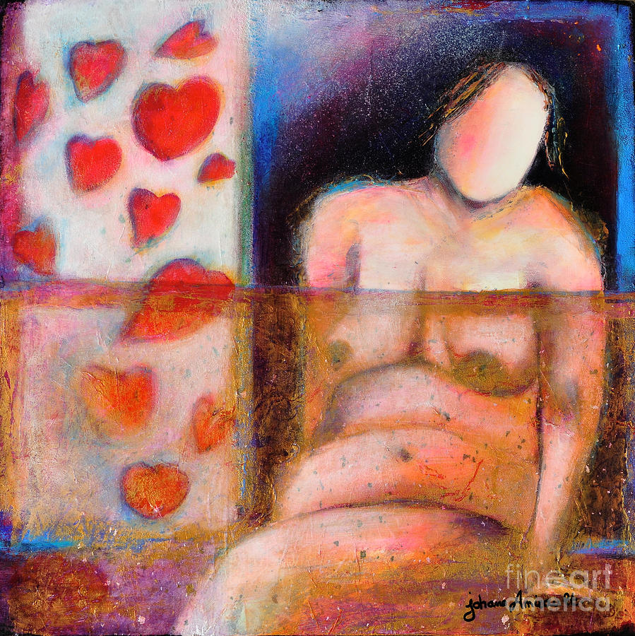 Nude Painting - Woman with Curves and Beautiful by Johane Amirault