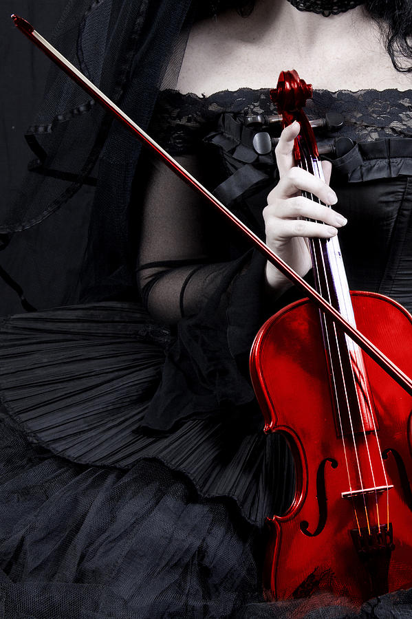 Woman With Red Violin Photograph By Ethiriel Photography 9002