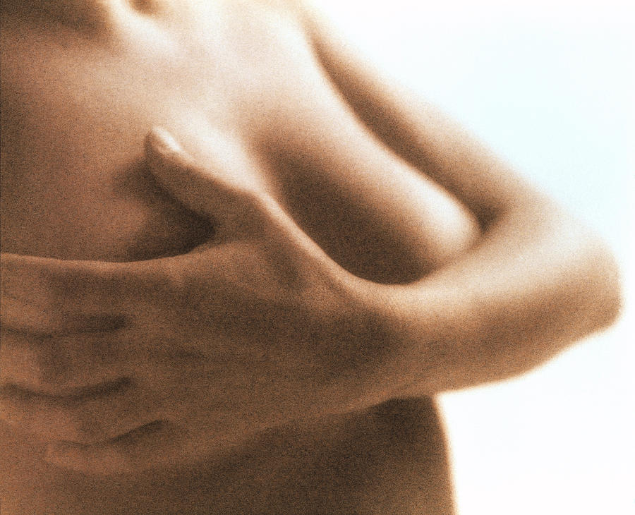 Palpation Photograph - Womans Hand Palpating Breast In Self-exa by Cristina Pedrazzini