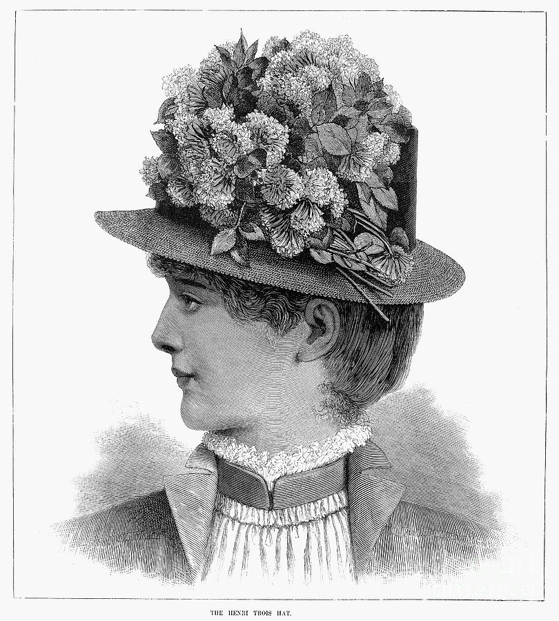 Womans Hat, 1883 Photograph by Granger