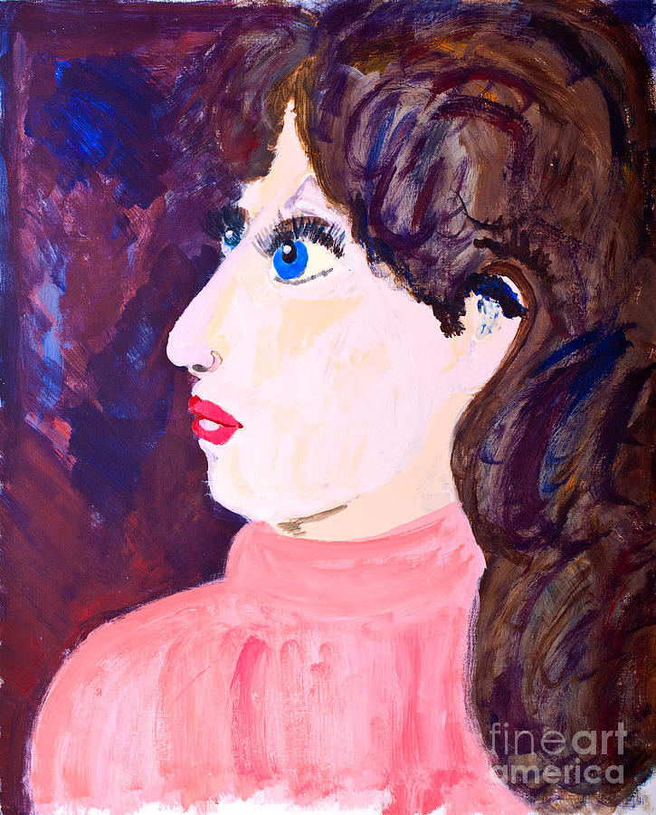 Womans Portrait   Painting by Simon Bratt
