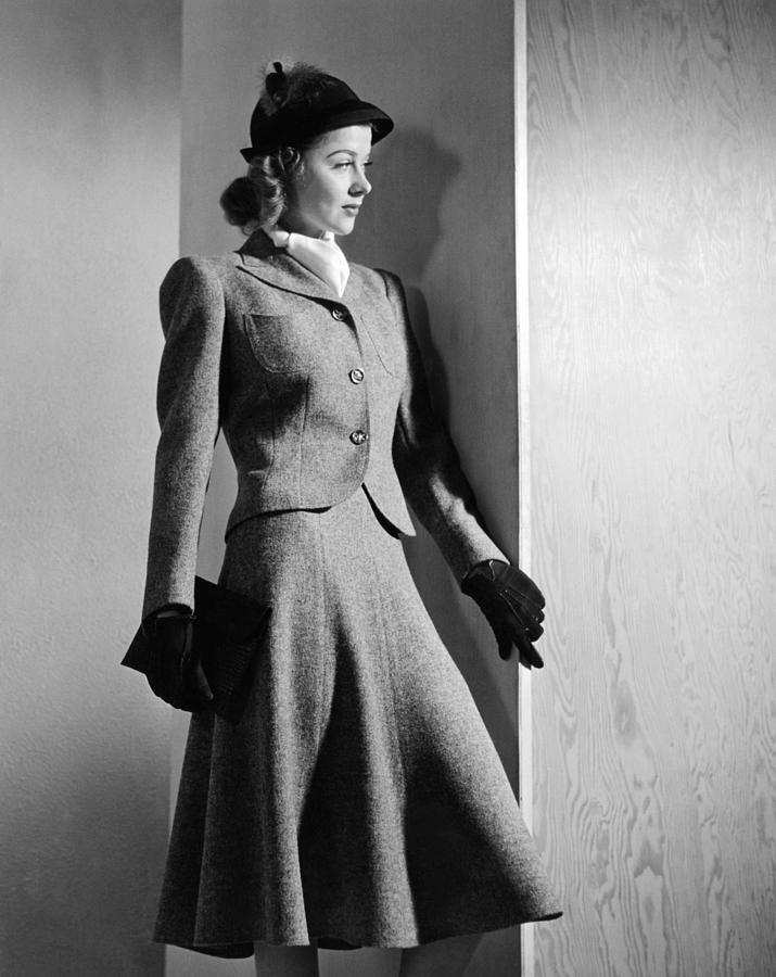 Womans Suit With A Short Narrow Waisted Photograph by Everett - Fine ...
