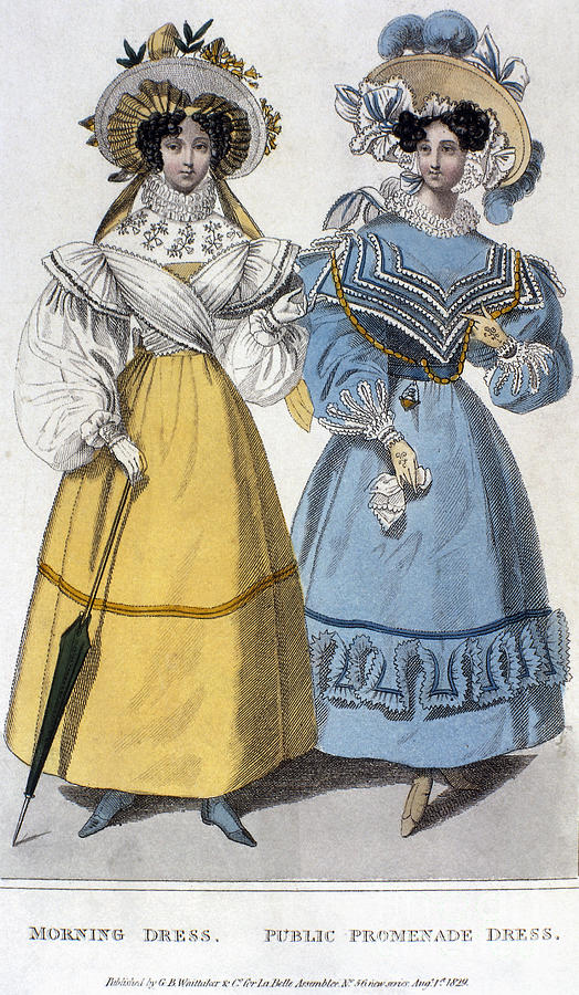 Womens Fashion, 1829 Photograph by Granger