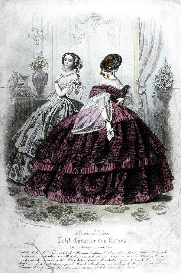 Womens Fashion, 1858 Photograph by Granger