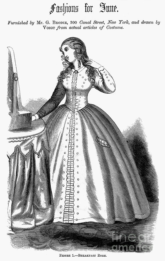 Womens Fashion, 1864 Photograph by Granger