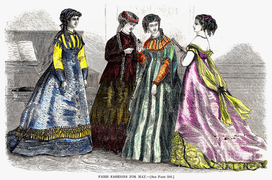 Womens Fashion, 1866 Photograph by Granger