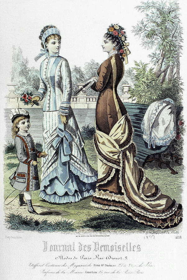 Womens Fashion, 1877 Photograph by Granger