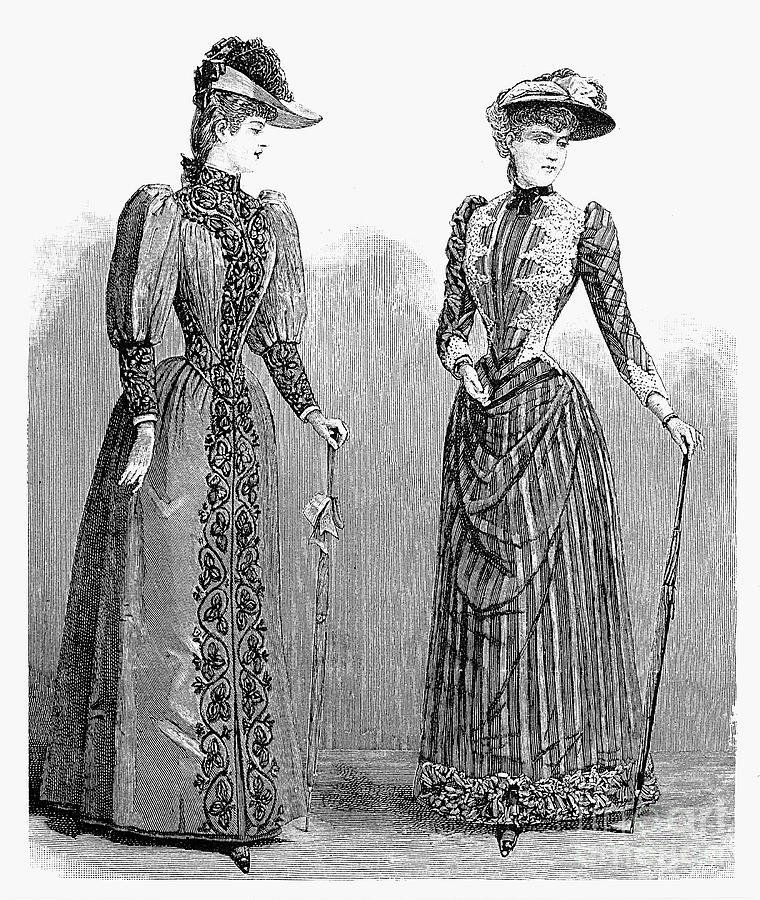 Womens Fashion, 1889 #3 Drawing by Granger
