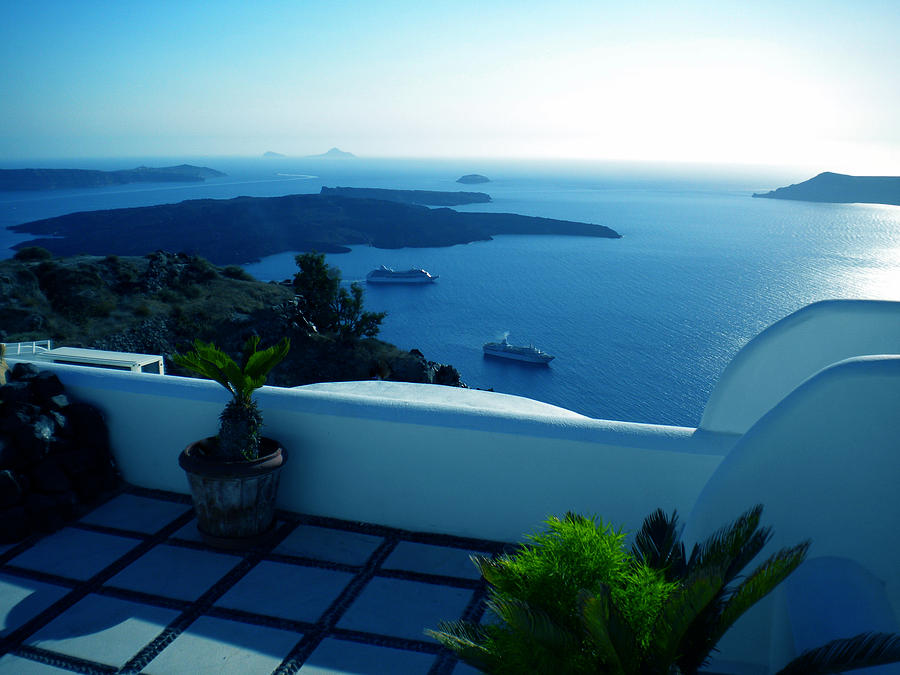 Wonderful peaceful view on Santorini Island Greece Photograph by Colette V Hera Guggenheim