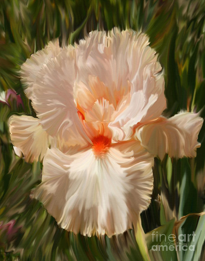 Wonderous Iris Painting by Diane E Berry