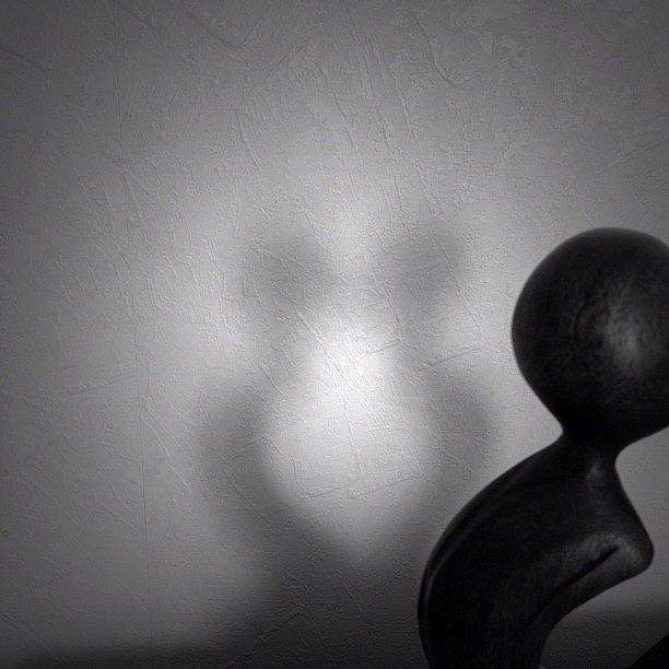 Heart Photograph - #wood #shadow ##heart #sculpture by Val Lao