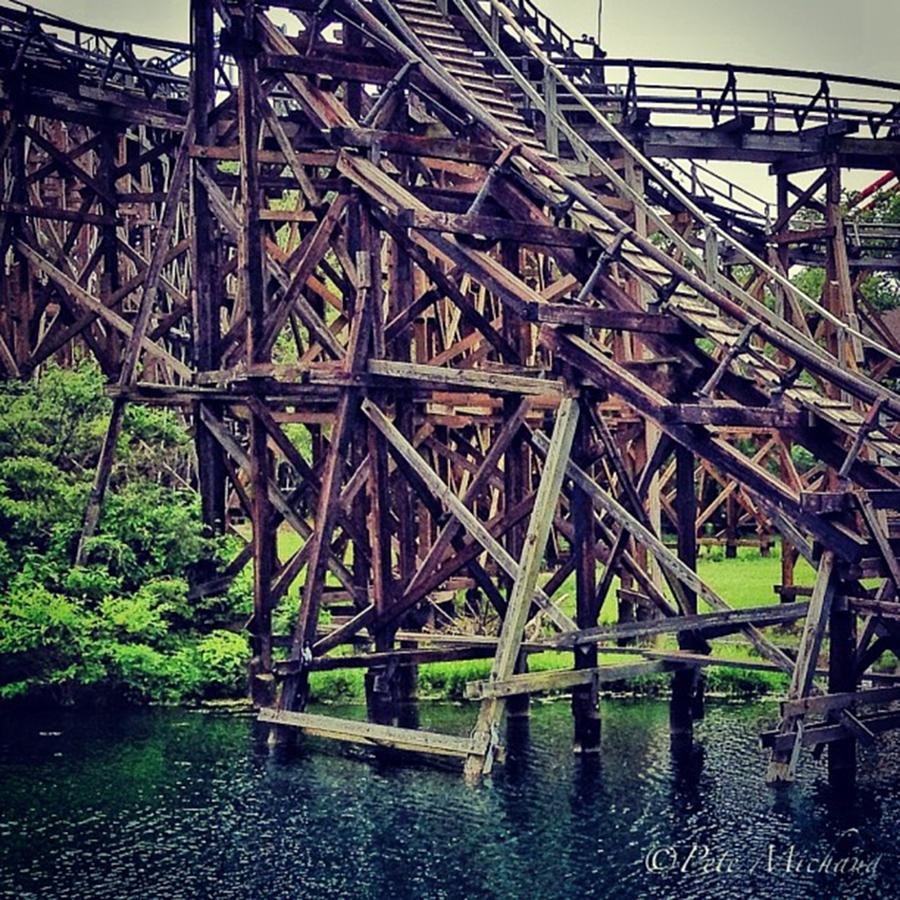 4 Photograph - Wooded #rollercoaster At #cedarpoint In by Pete Michaud